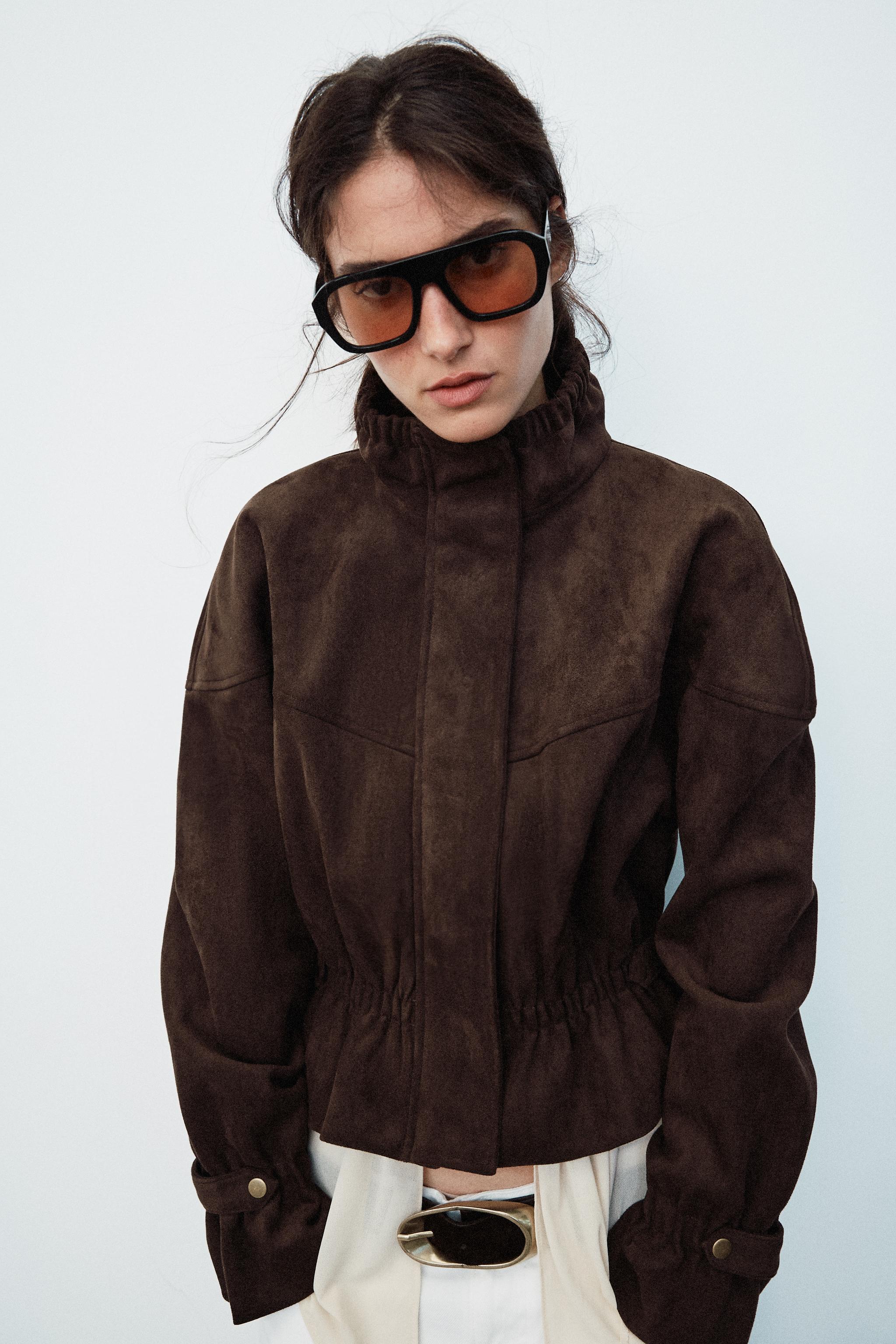 BLOUSON EFFET DAIM